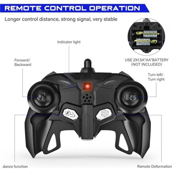 Remote Control Car, Toy for 3-8 Year Old Boys,360° Rotating RC Deformation Robot - Picture 2 of 8